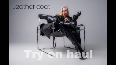 Leather Coat Try On