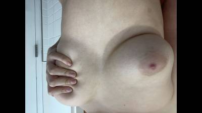 Young 21 Year Old Grabbing Her Soft Titties