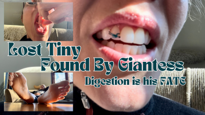 Lost Tiny Found By Giantess - Digestion Is His Fate