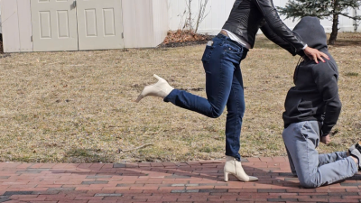 Ballbusting Bianca Humiliating Outdoor Fan Meet