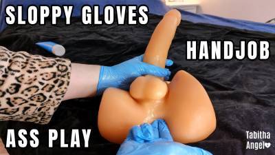 Sloppy Gloves Handjob Ass Play